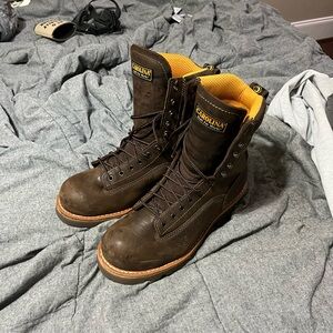 Carolina Men's Dark Brown Leather safety toe Boots